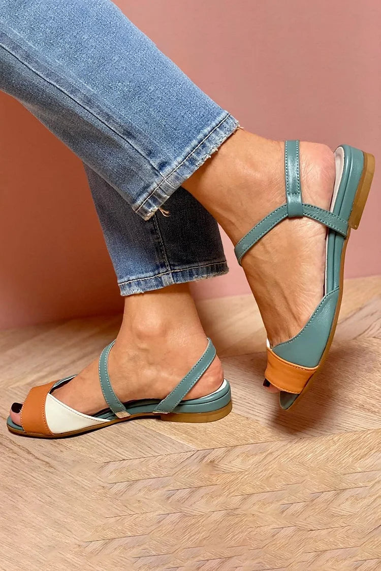 COLOR BLOCK SANDALS