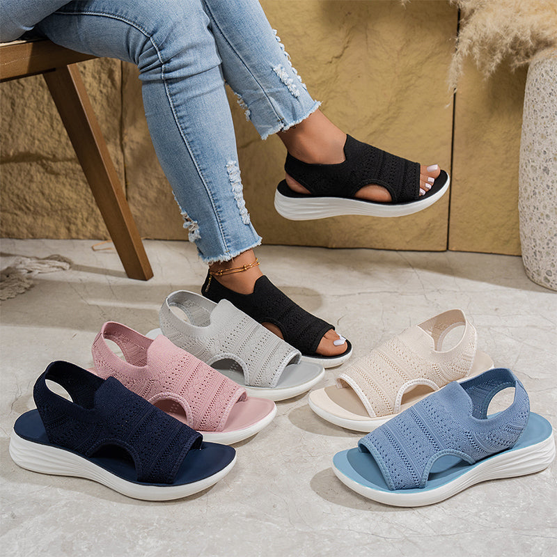 Anne | Platform sandals made from breathable material for women