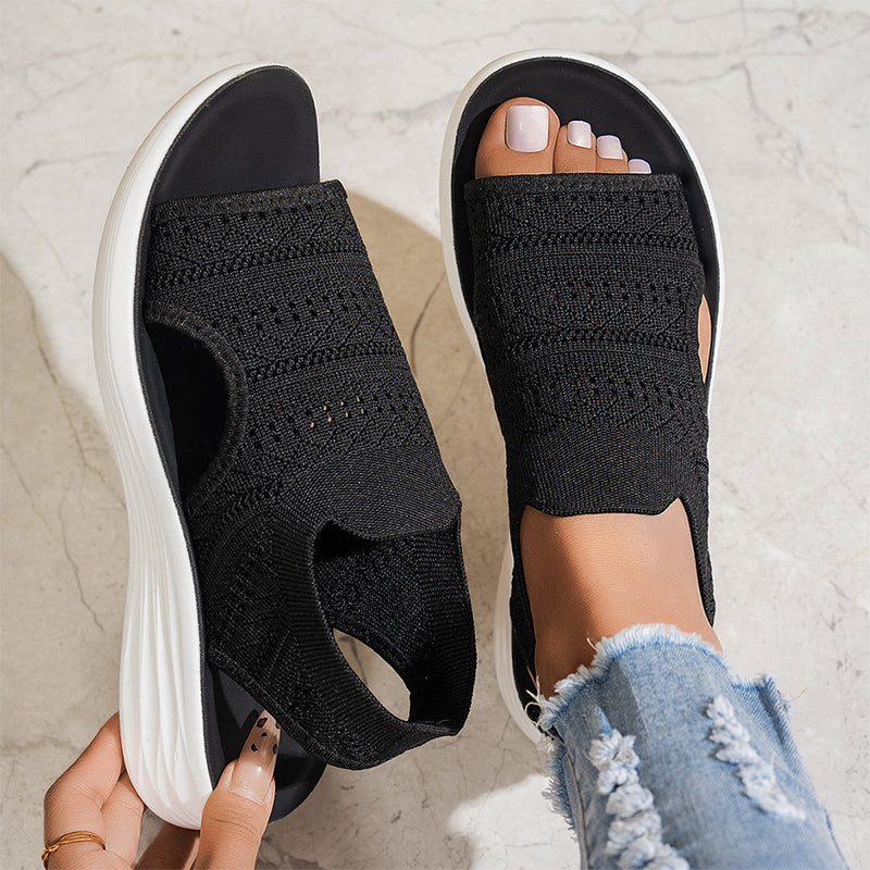 Anne | Platform sandals made from breathable material for women