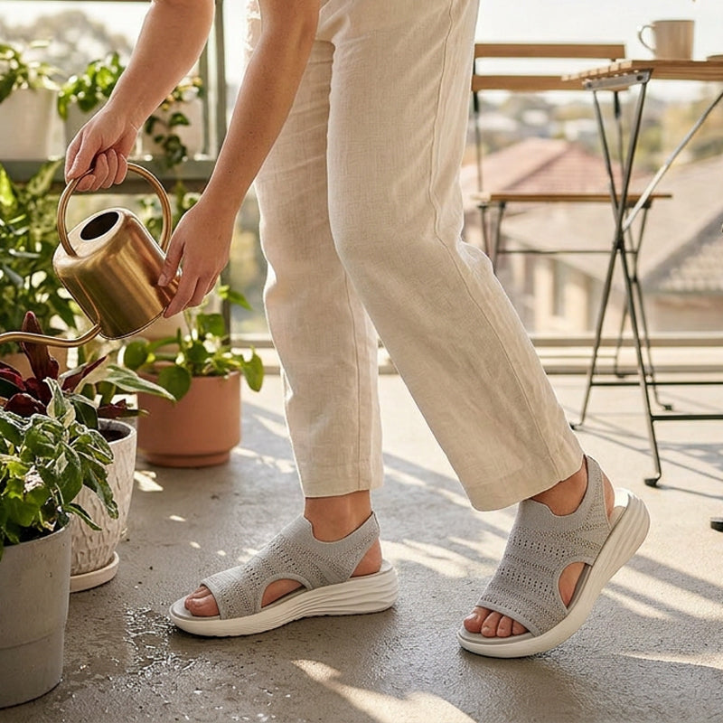 Anne | Platform sandals made from breathable material for women